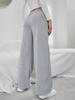 European & American High-Waisted Lace-Up Sports Casual Pants with Pockets