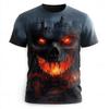 New Halloween Men's Crew Neck Short Sleeve T-Shirt Scary Werewolf