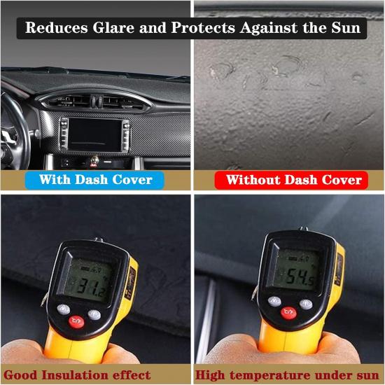 

LLKUANG Terylene Carpet Dashmat Dash Mat Compatible with Subaru BRZ 2013-2020,Car Dashboard Cover Sun Shade Pad,Anti-Slip Dash Board Accessories(Left