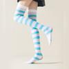 Over Knee Silk Long Socks with Cute Cats Claw Pattern for Daily Wear or Cosplay Striped Thigh High Stockings for Women