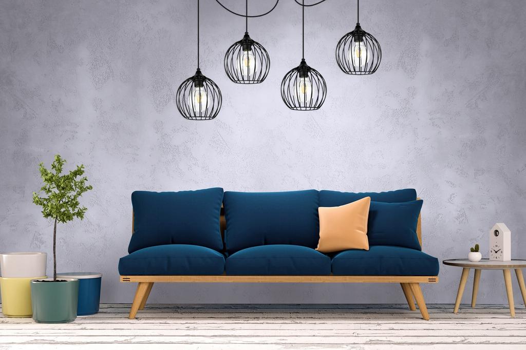 MODERN SPIDER HANGING LAMP, WIRE CEILING