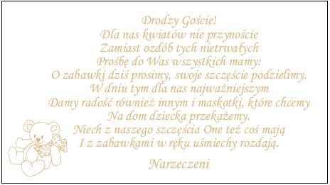 Wkładki Do Zaproszeń Ślubnych 25 Szt Wz9