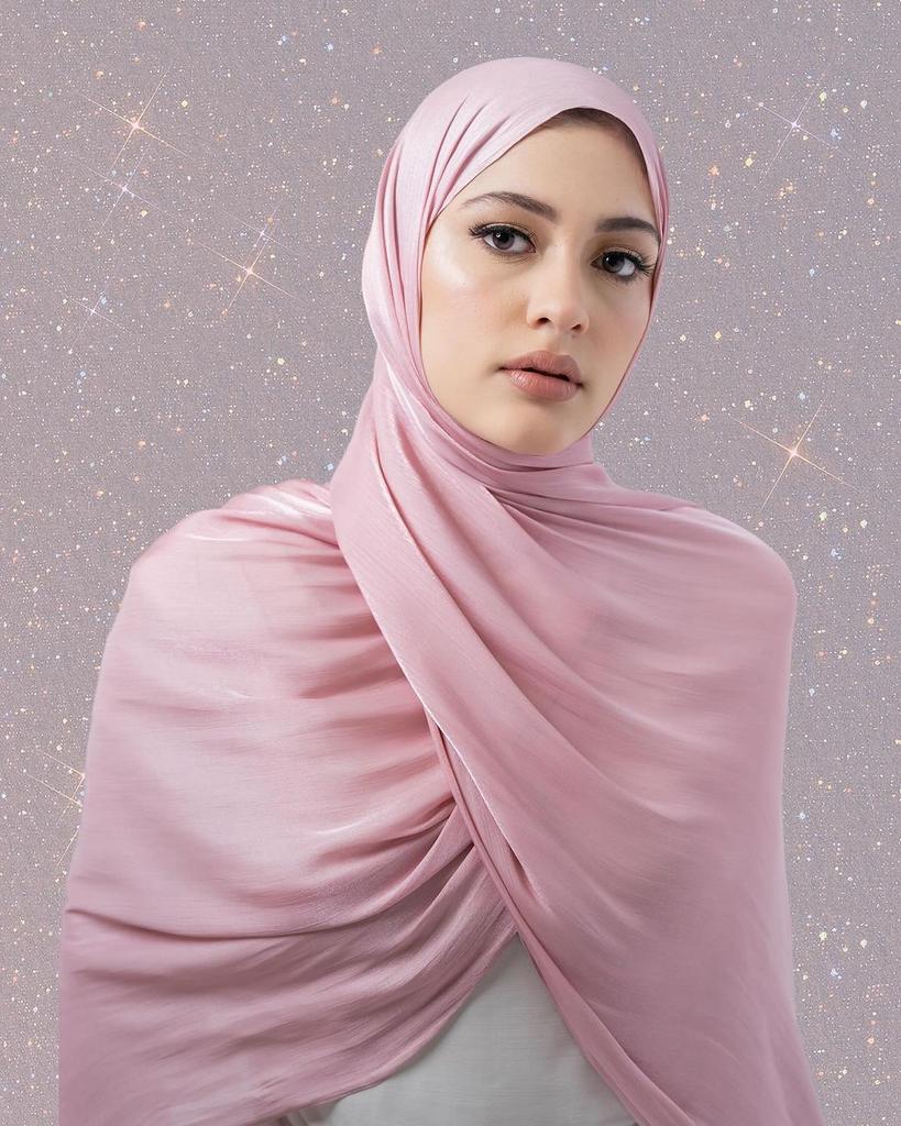 Premium Shiny Chiffon Hijab Malaysian Women Scarves Long Shawl Chiffon Crinkle Shawl Female Islamic Breathable Headscarf