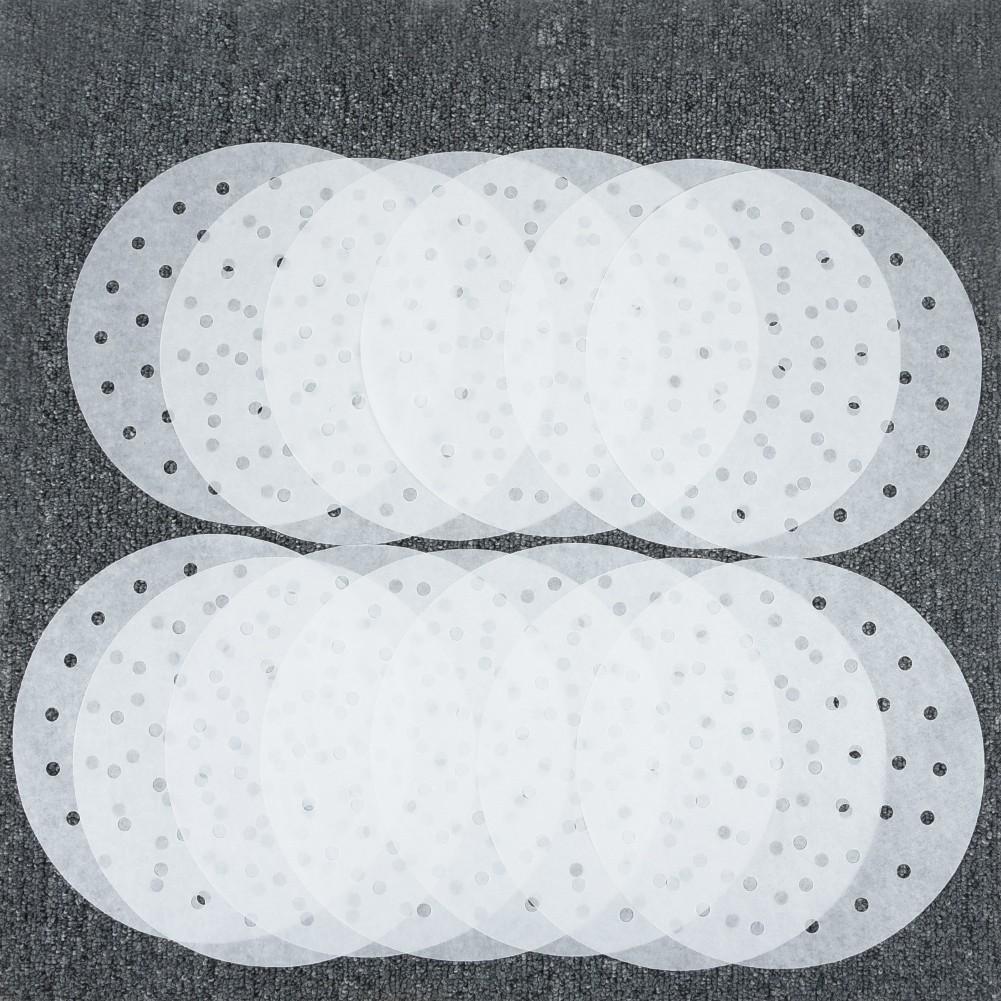 100x Round Non-Stick Disposable Steamer Paper For Air Fryer Steaming Basket