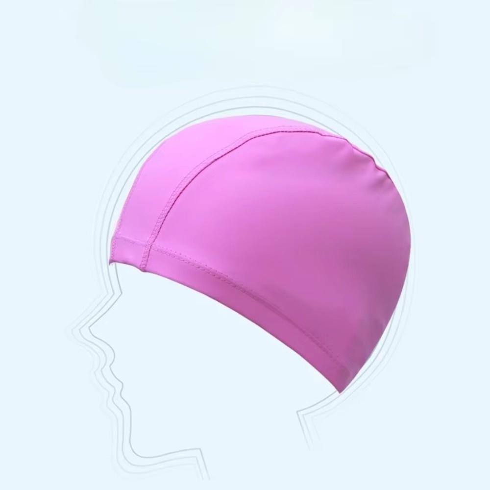 Hot Free Size Swimming Cap High Elasticity Solid Color Bathing Caps Waterproof Comfortable Pool Bathing Hats Swimming Pool