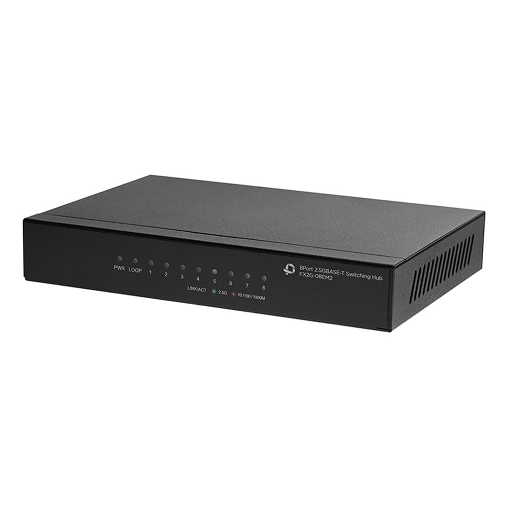 

Planex FX2G-08EM2 8-Port 2.5GBASE-T High-Speed, Low-Power Switching Hub