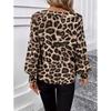 Women's V-Neck Loose-Fit Long Sleeve Casual Chiffon Blouse Elegant Spring/Fall Commuter Top