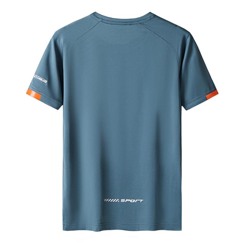 Męski T-shirt Lato Nowy Sportowy Krótki Rękaw Szybkoschnący Trening Oddychający Męskie Koszulki Dres do Biegania Duży Rozmiar 9XL MY432