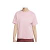 Nike Running Logo Print Pullover Crew Neck Short Sleeve T-Shirt Women T-Shirts Pink DM8679-605