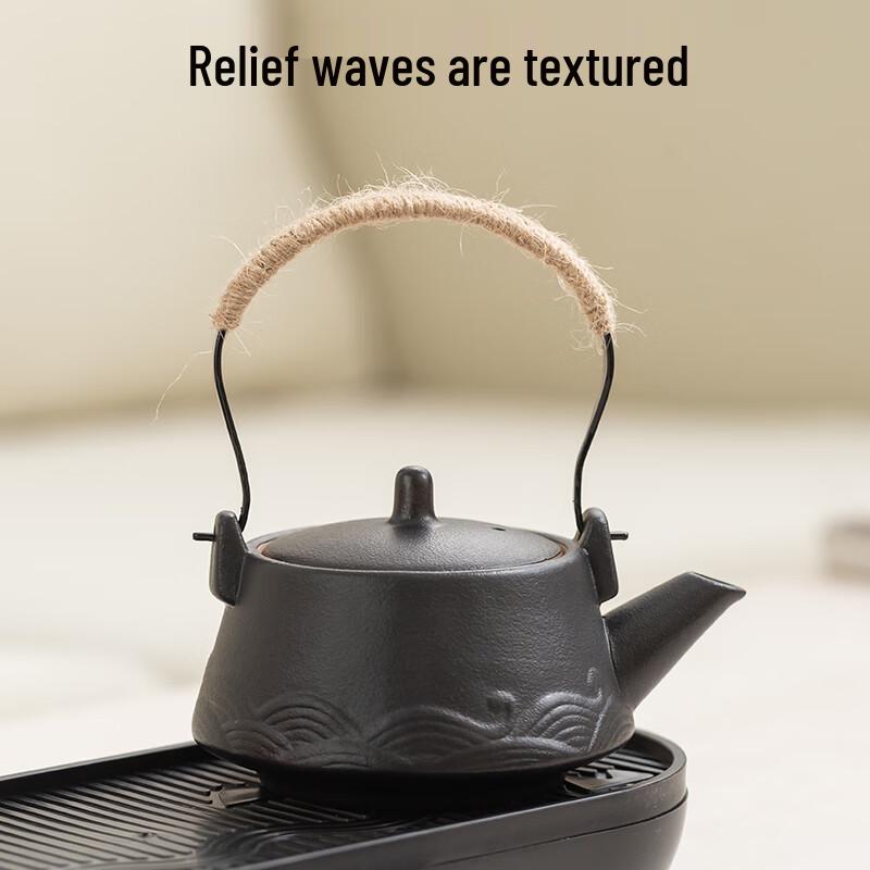 Jingzao Portable Black Ceramic Travel Tea Set