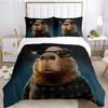 Funny Capybara Anime Duvet Cover Kawaii Animals Bedding Set Soft Quilt Cover Full Size for Boy Teens Bedroom Decoration