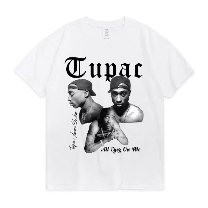 

Rap Singer Tupac 2pac Hip-hop Streetwear Oversized Sleeve T-shirt 2025 Summer Fashion Men s and Women s Kids Cotton T-shirt 4XL