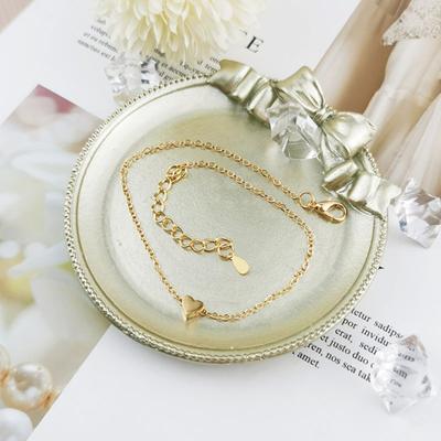 Women Anklet Adjustable Elegant Temperament All-match Extended Chain Jewelry Gifts Female Love Heart Pendant