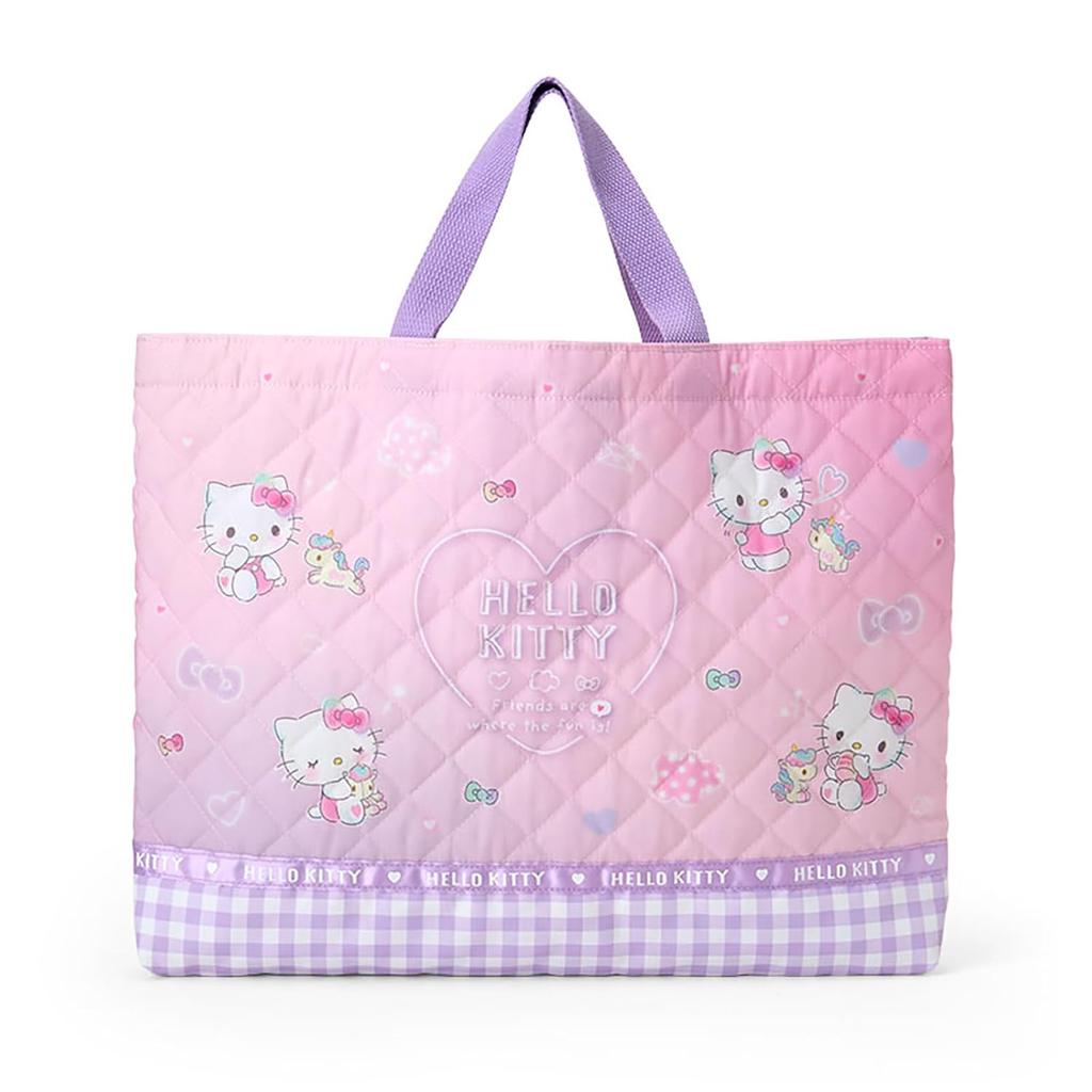 Sanrio Quilted Lesson Bag Children Tote Learning Loop Name Space
