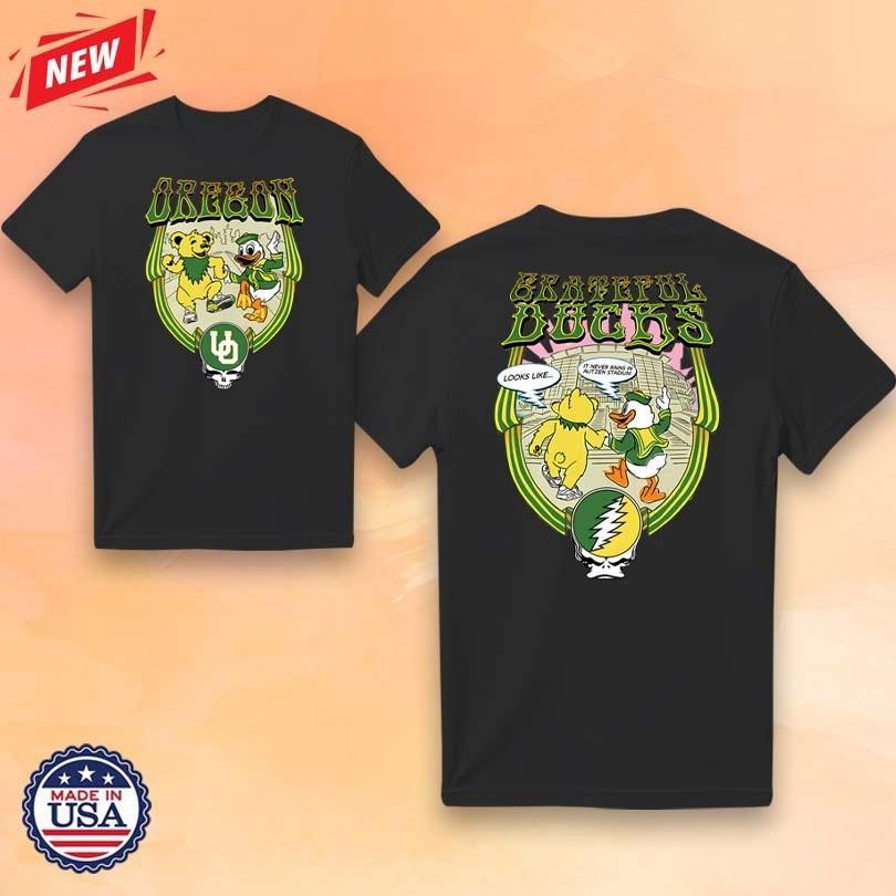

Crew Grateful Dead x Oregon Ducks 26 Yellow Bear and Mascot To Autzen T-Shirt M