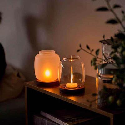 Portacandela Nordico Retrò Antivento: Ornamento Tavolino da Tè Zen