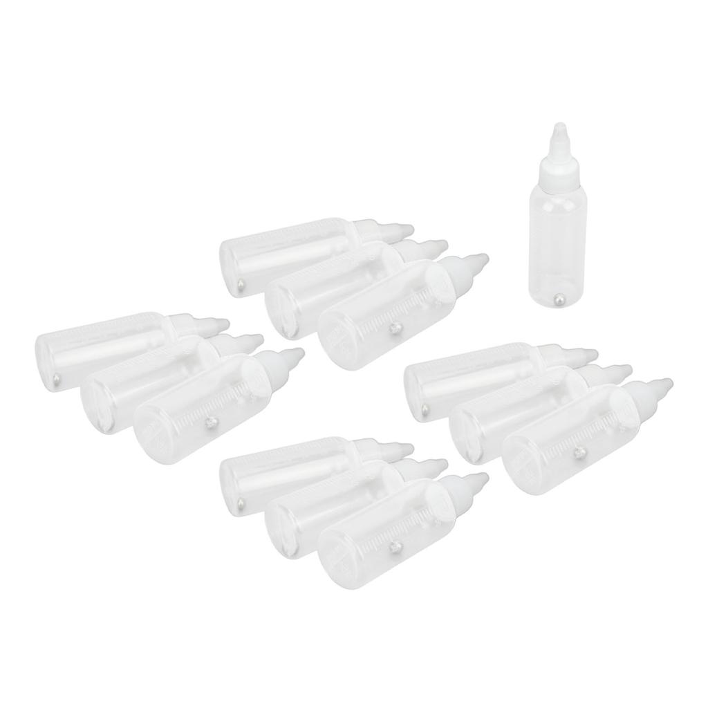 10Pcs Pigment Dispensing Bottle 60ml Durable Plastic Roll Ball Widely Used Hair Oil Bottle for Oil Pigment Solvent