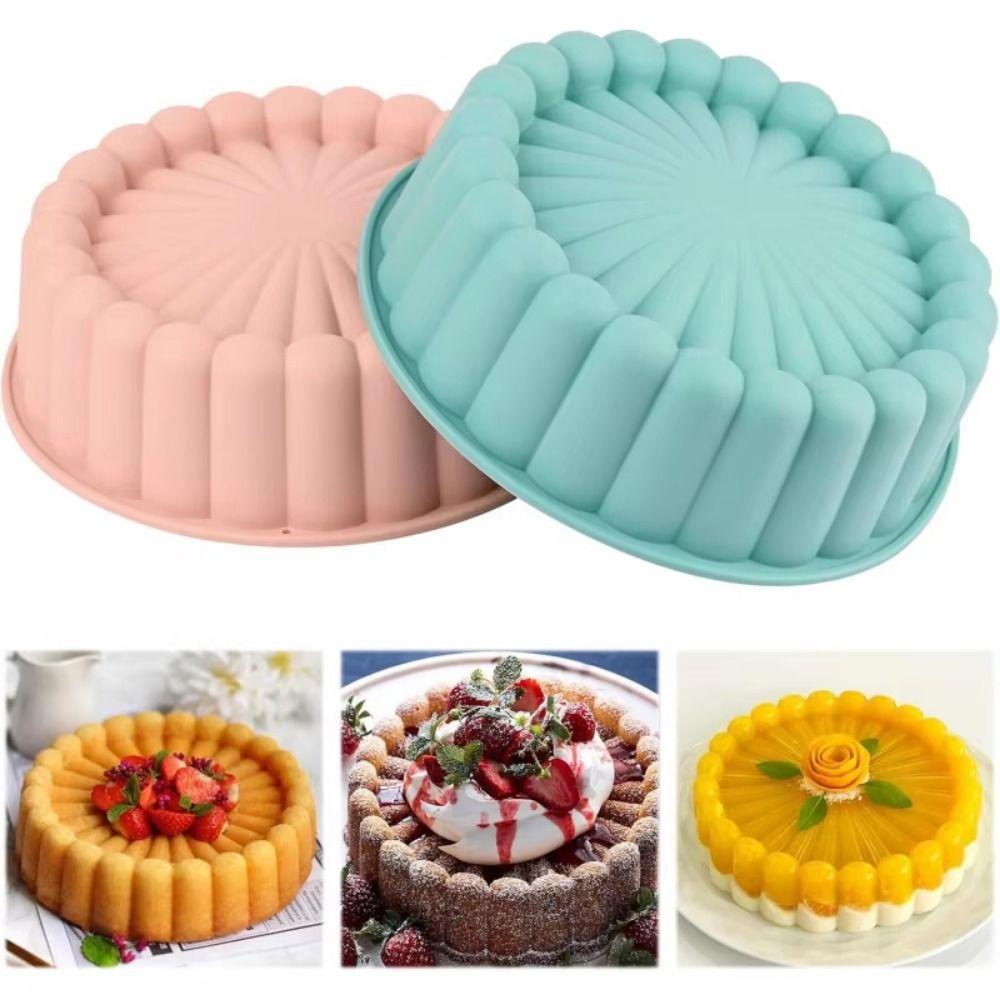 Heat Resistant Round Cake Mold Non-Stick Cake Baking Mold Silicone Cake Mold  Pastry Utensil