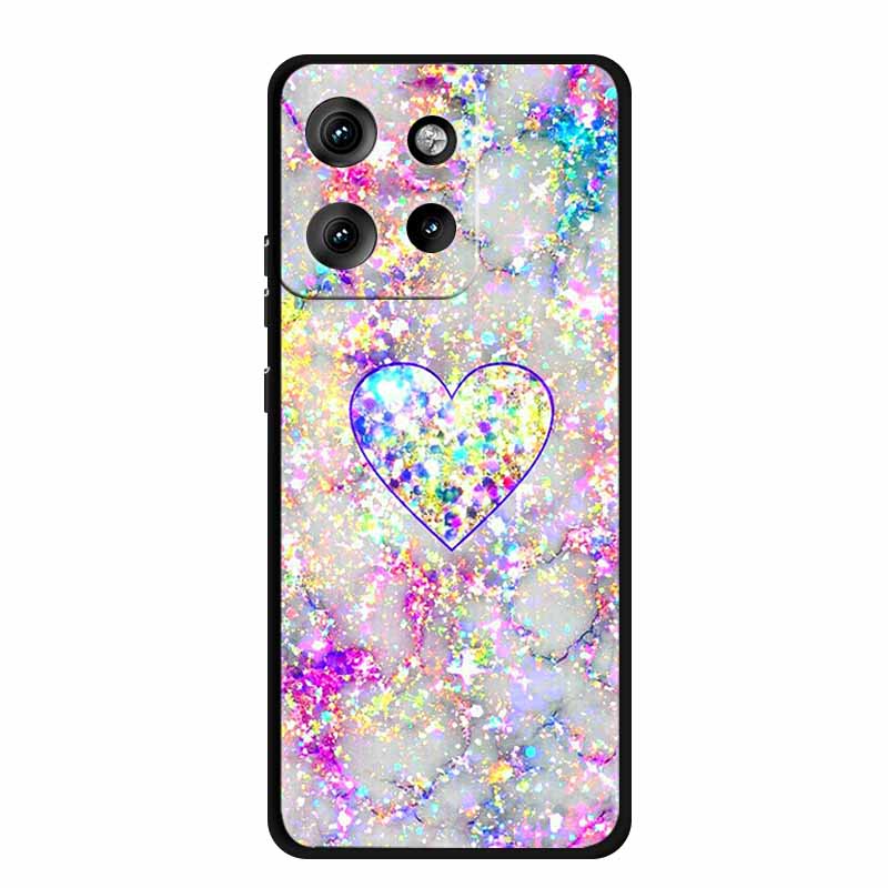 Pro pouzdro Moto Edge 50 Neo Luxusní měkké silikonové TPU pouzdra na telefon pro Motorola Edge 50 Neo Moto S50 5G Nárazuvzdorné kryty ve tvaru srdce Fundas