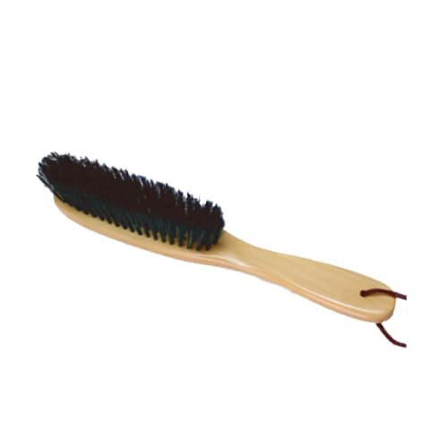 Shinko Hanger (Shinkohanger) Natural Wood Clothes Brush, 100% Pig Bristle, Black Bristles, Removes Dust, Pollen, and Static Electricity, for Clothing