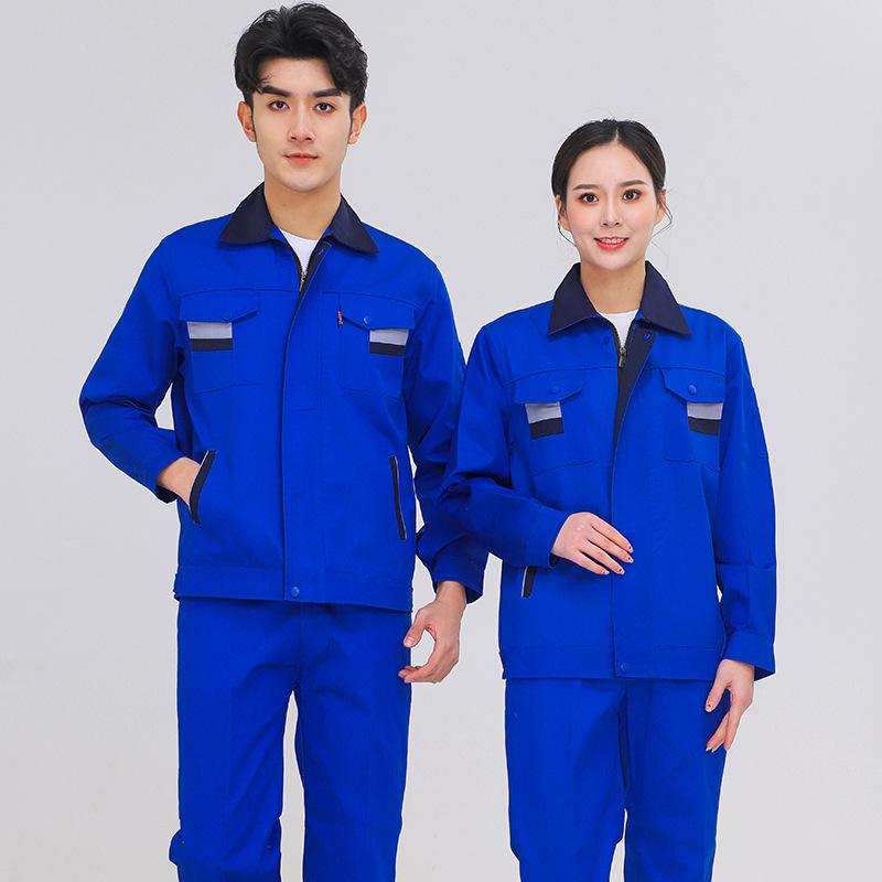 Men's Reflective Workwear Set for Workshop, Construction, Auto Repair, Welding - Spring/Autumn Labor Protection Clothing