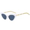 Retro Cat Eye Colorful Sunglasses Women Brand Designer Trending Men Metal Chain Shades UV400 Dark Green Sun Glasses