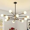 Decor Ceiling Light 12 Head Dining Living Room Lamp Multiple Rod Iron Chandeliers Ceiling Pendant Lights Decoration Lustre