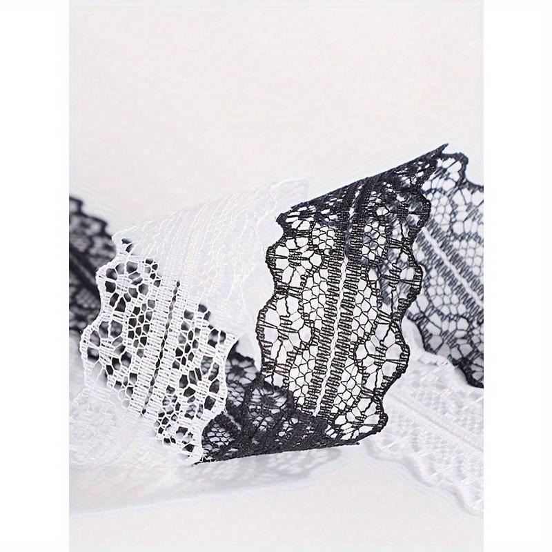 2pcs Lace Shoelaces, Beautiful DIY Ballet Girl Accessories, Black & White Silk Lace Trim Shoelaces