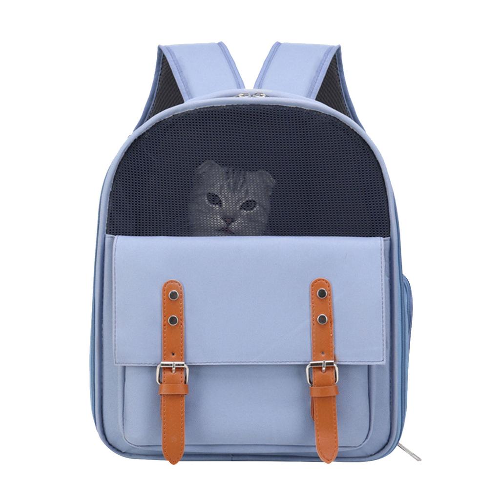 Cat Backpack Large Capacity Portable Breathable Dog Cat Carrying Double Shoulder Bag for Pet Outing Travel Hiking
