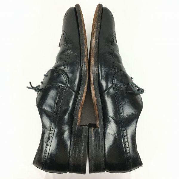 Pre-70s Vintage BOSTONIAN Wingtip Business Shoes Black Size 10D 27.5-28.0 Men's(USED)