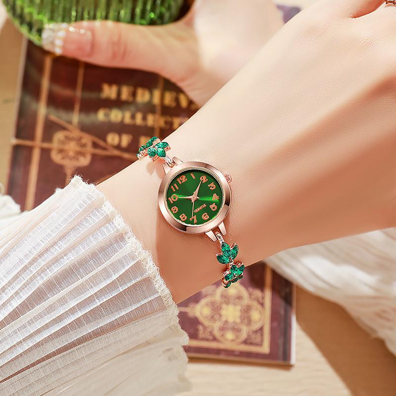 Minimalist Cactus Watch For Women With Quartz Movement And Pull Rope Band
