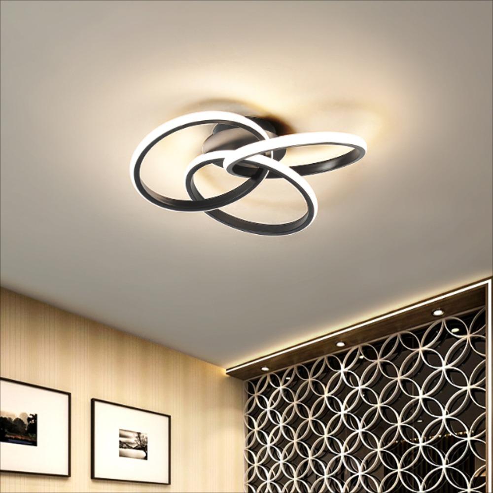 LED Ceiling Light Changeable Modern LED Ceiling Light Gold Aluminium Ceiling Light for Bedroom, Living Room, Kitchen, Hallway changeable