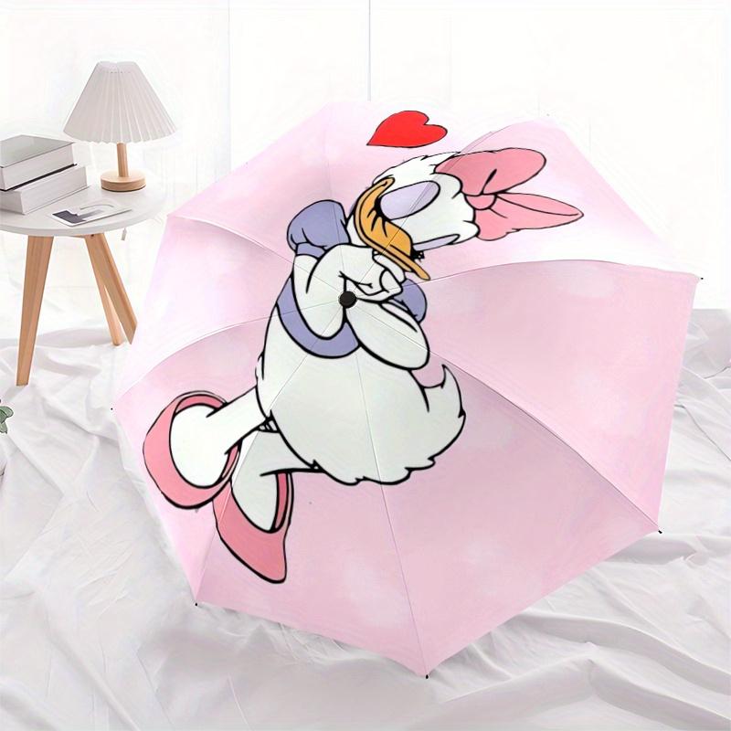 

1pc Daisy Fully Automatic Folding Portable Umbrella, 8 Iron Frames, Three-Fold Design, Suitable for All Seasons, Suitable for Outdoor Use.D0