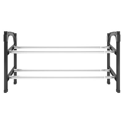 Extendable Shoe Rack with 2 Shelves 119 X 24 X 37 Cm