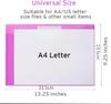 5/10pcs A4 Folders Plastic Envelopes Clear File Folder for Document Poly File with Label Pocket Snap Button for Office Organizer