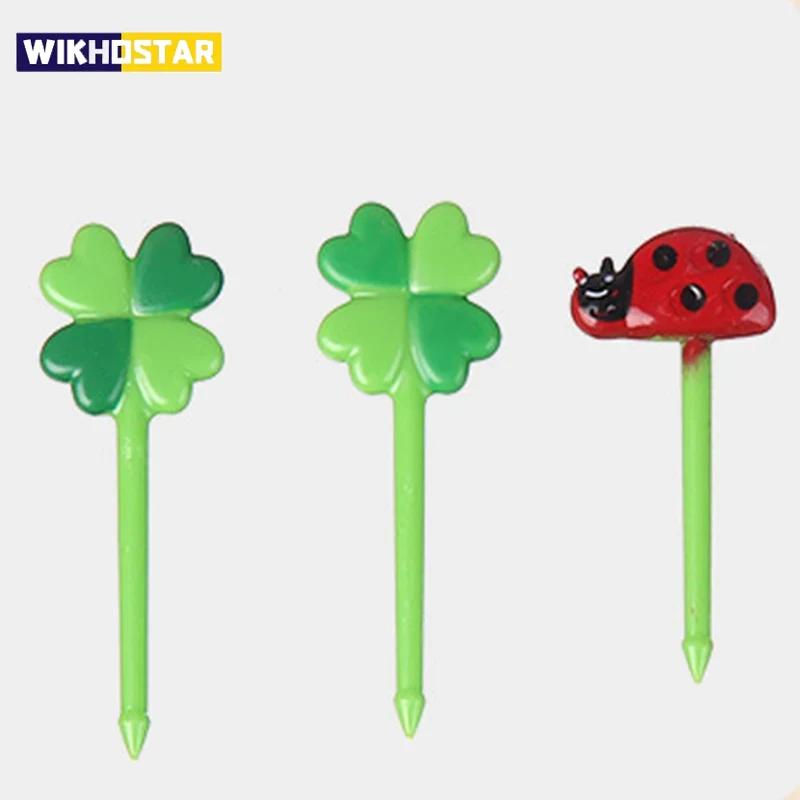 8/12PCS Mini Creative Fruit Cake Dessert Food Forks Needle Stick Toothpicks  Lunch Box Decor Bento Accessories