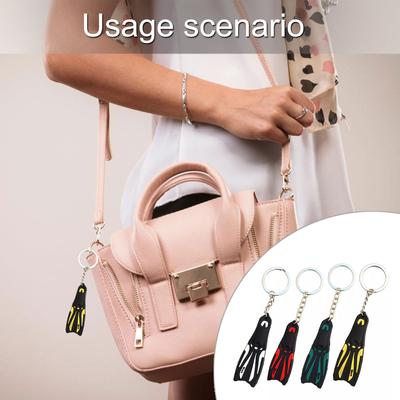 1 Pièce Porte-clés Palmes de Plongée en Silicone Porte-clés Palmes de Plongée en Silicone Porte-clés Élégant Accessoire Thème Océan 13cm