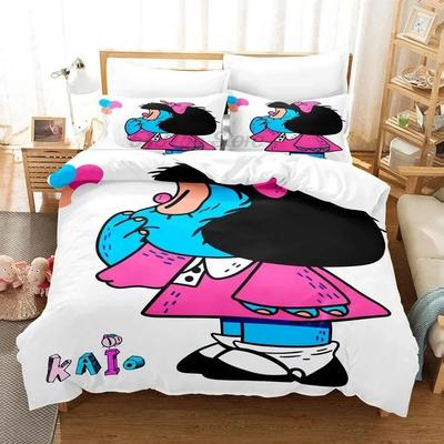 3D Pinting Anime Mafalda Printed Bed Set Duvet Cover Pillowcase Bedding Set Bed Linen Sheet Quilt Cover Full Queen King Size
