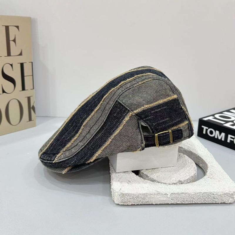Spring and summer literary and retro beret female niche street versatile curved brim forward hat male painter hat