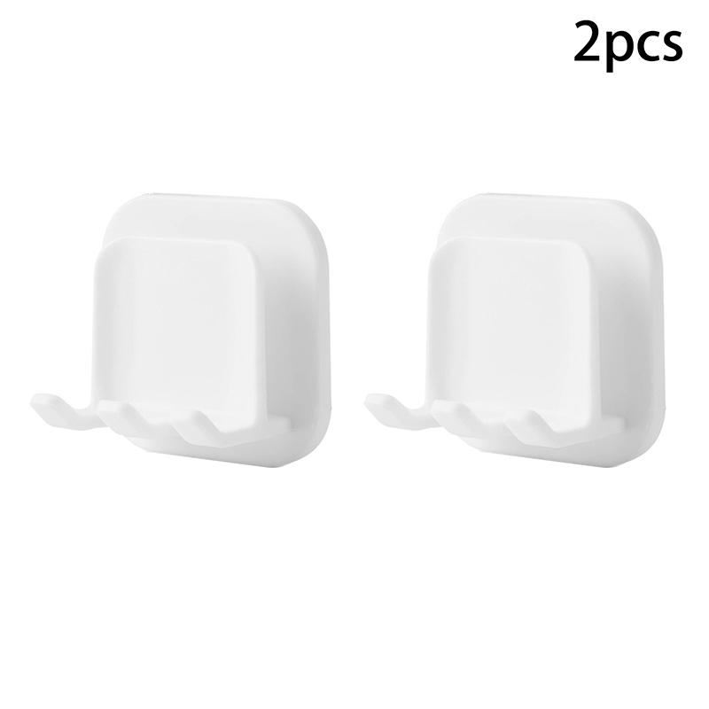 

Wall Mounted Toothbrush Holder Durable Plastic No Drill Installation Space Saving Design With Cup Storage For Organized Bathroom A2