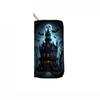 New Skull Long Zipper Wallet Halloween Clutch Wallet