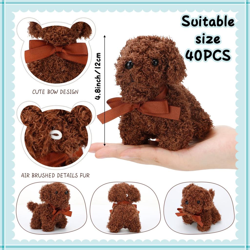 4-24 Stück Mini-Plüschhunde Winziger Stoffhund Großhandel Plüschtier Adoptiere einen Hund Party-Gastgeschenke Stofftier Welpe konzipiert für Füllung von Geschenktüten