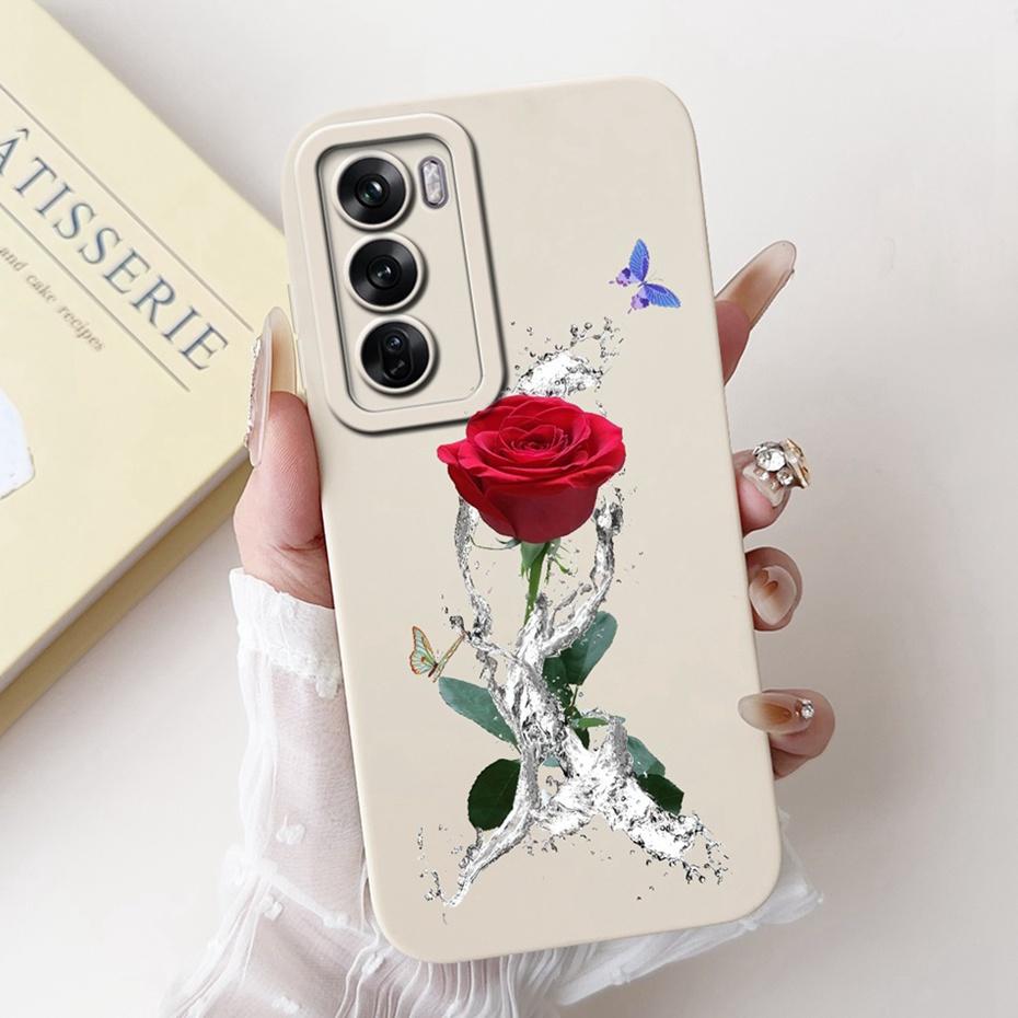 Beautiful Floral Phone Case For OPPO Reno12 12Pro 5G Soft Silicone Shockproof Cover For Oppo Reno12 Pro 5G Reno 12 Cases Bumpers