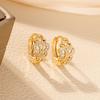 2024 European & American Style Full Diamond Butterfly Earrings: Elegant Women's Light Luxury Studs