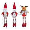 Christmas Plush Doll Desk Decoration Stuffed Toy Sitting Santa Snowman Reindeer Figure For Tabletop Mantels Display