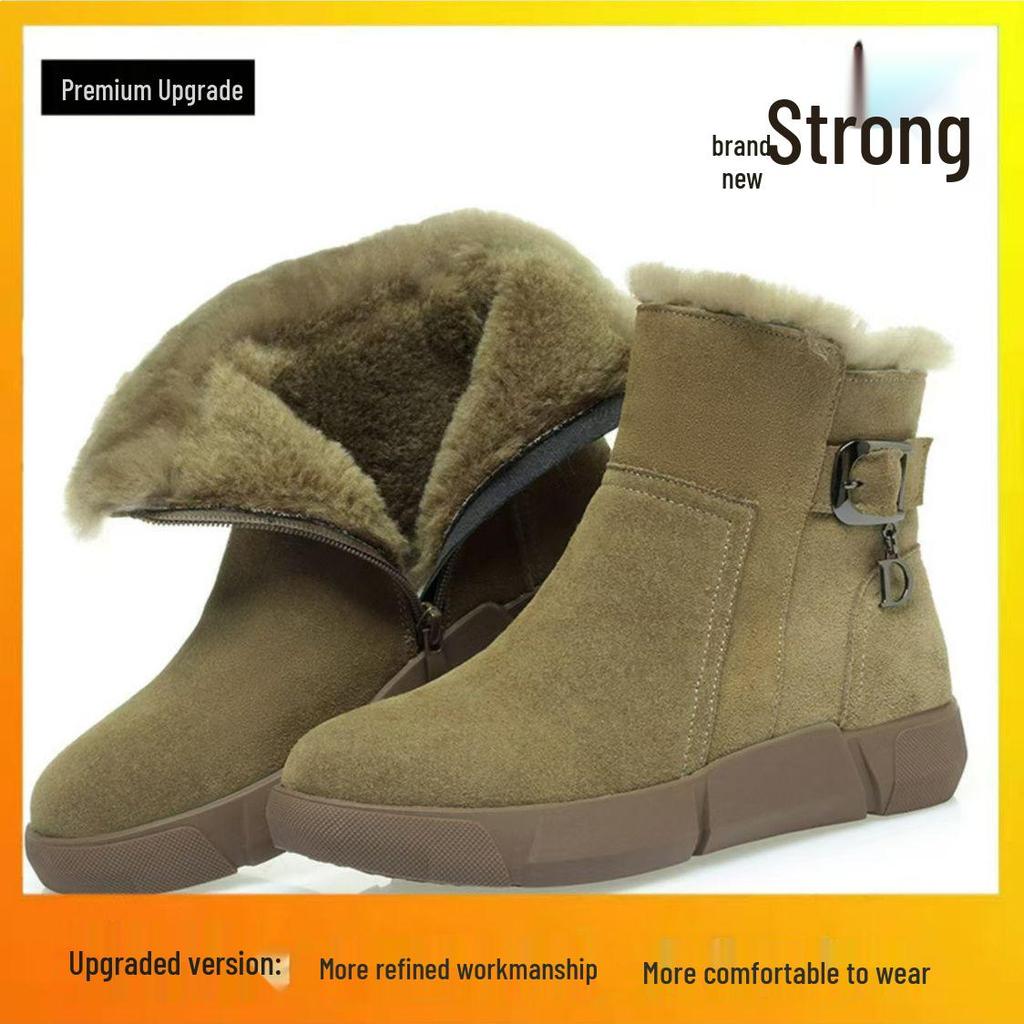 Snow Style Winter Fur Short Boots: Thick, Non-Slip, Warm, Lightweight.