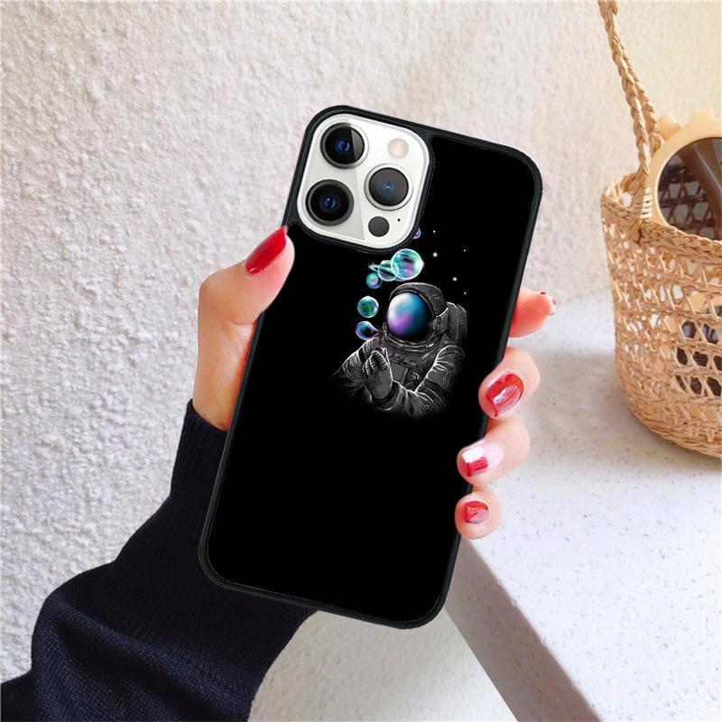spaceman soft Phone Case Cover For iPhone 17 Air 16 15 14 12 13 Pro Max Plus coque Shell Fundas