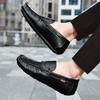 Handmade Leather Men Shoes Casual Comfortable Slip On Loafers Men Leather Shoes Flats Moccasins Walking Shoes Big Size 48