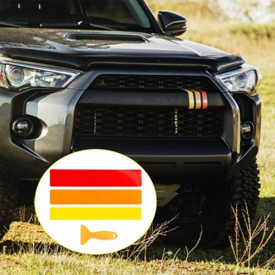 Tri-Color Top Grille Pre-Cut  Vinyl Sticker Fits 2016- Toyota Tacoma TRD