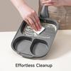 Titanium Nonstick Egg Frying Pan,3-in-1 Divided Breakfast Omelette Egg Pan, for Pancake, Bacon,Healthy